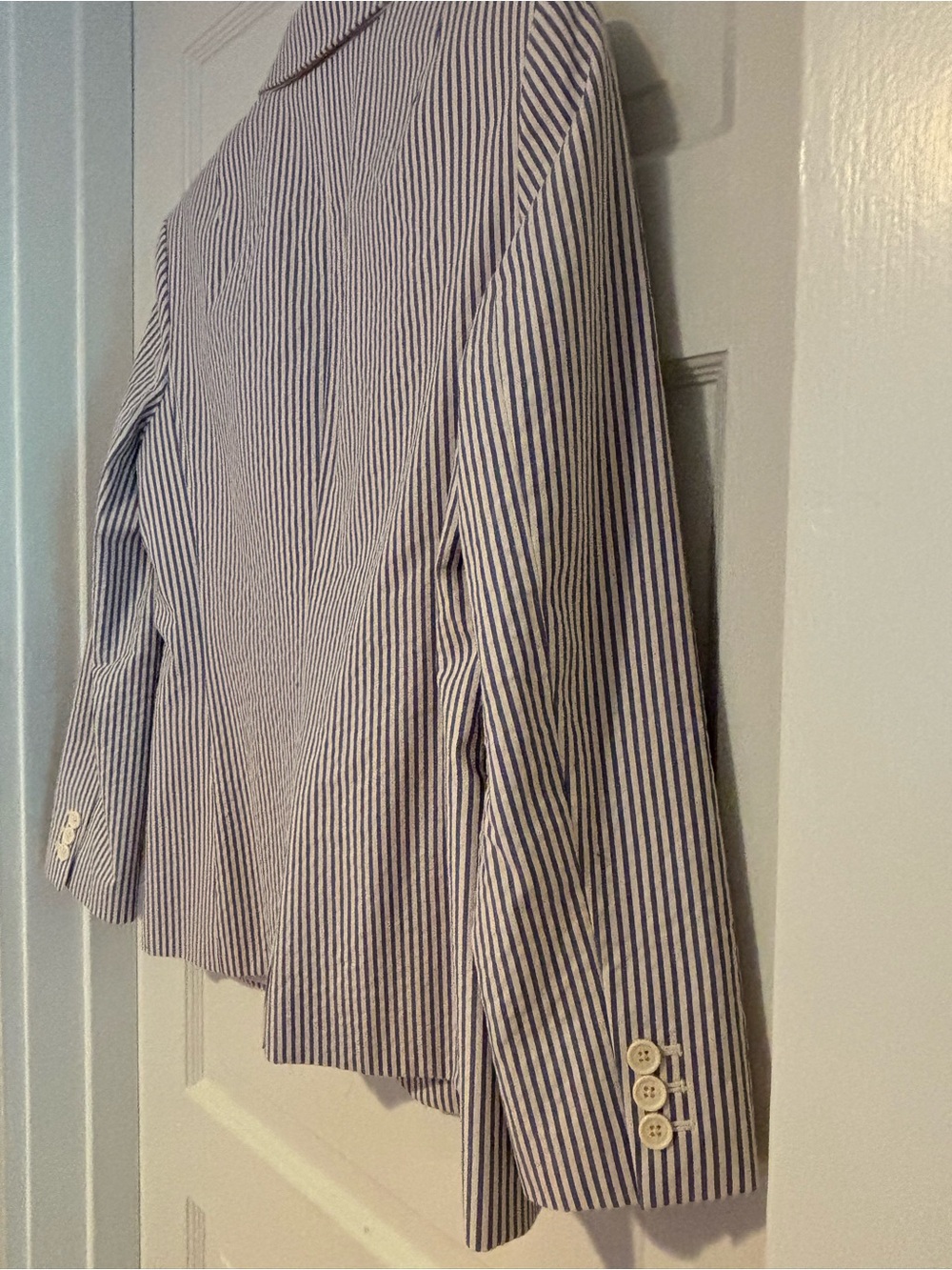 Banana Republic Navy & White Striped Women's Blazer - Picture 5 of 9